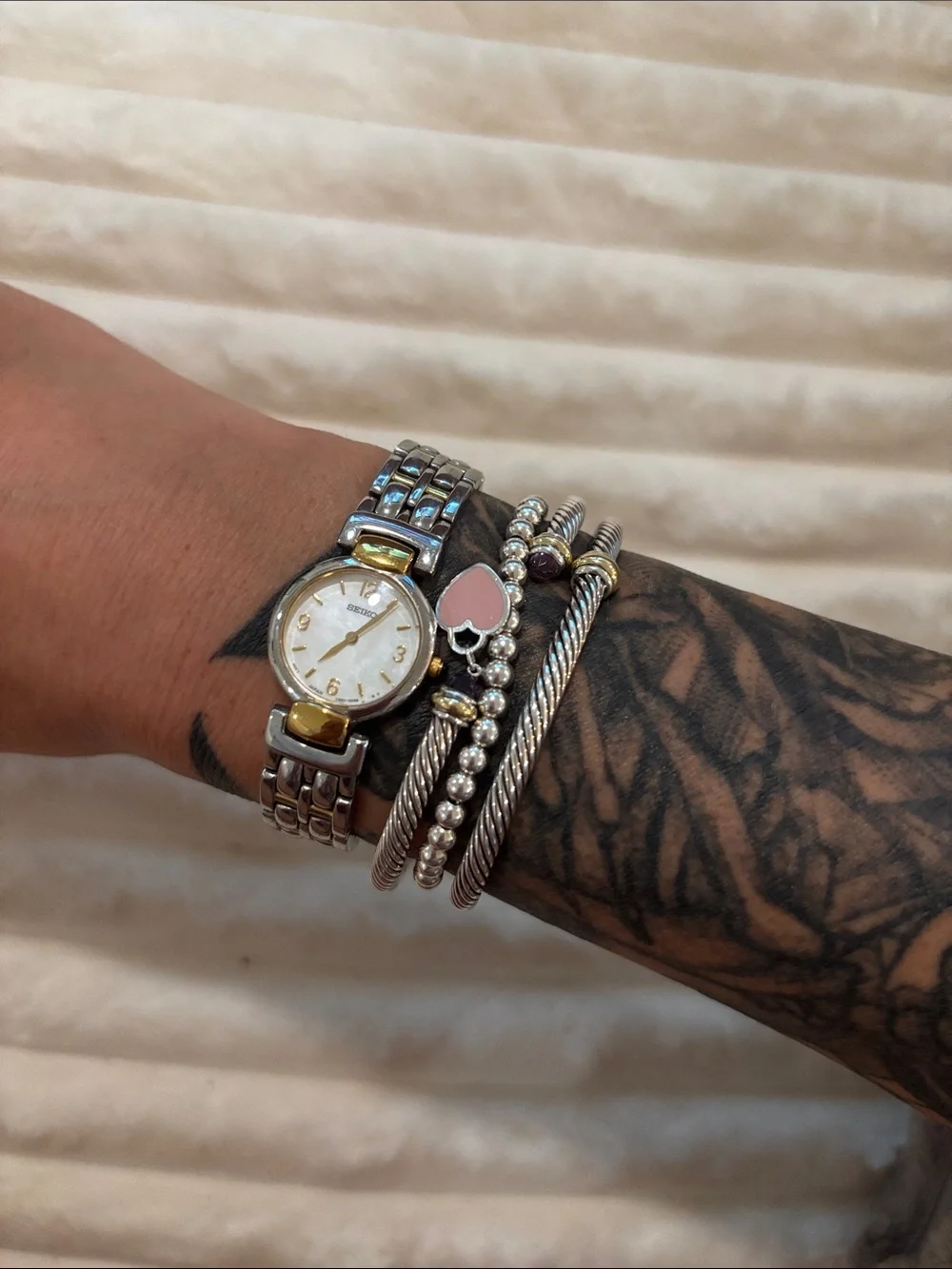 Seiko Vintage Women's Silver and Gold Accent Bracelet Watch